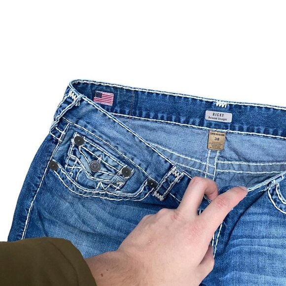 True Religion Jeans Size 38 RICKY Blue - Picture 3 of 6